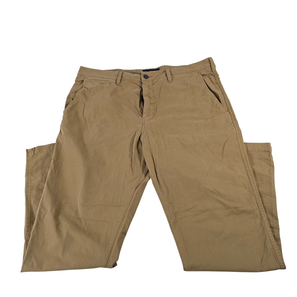 American Eagle Mens Next Level Flex Original Straight Chino Pants Tan 38x32